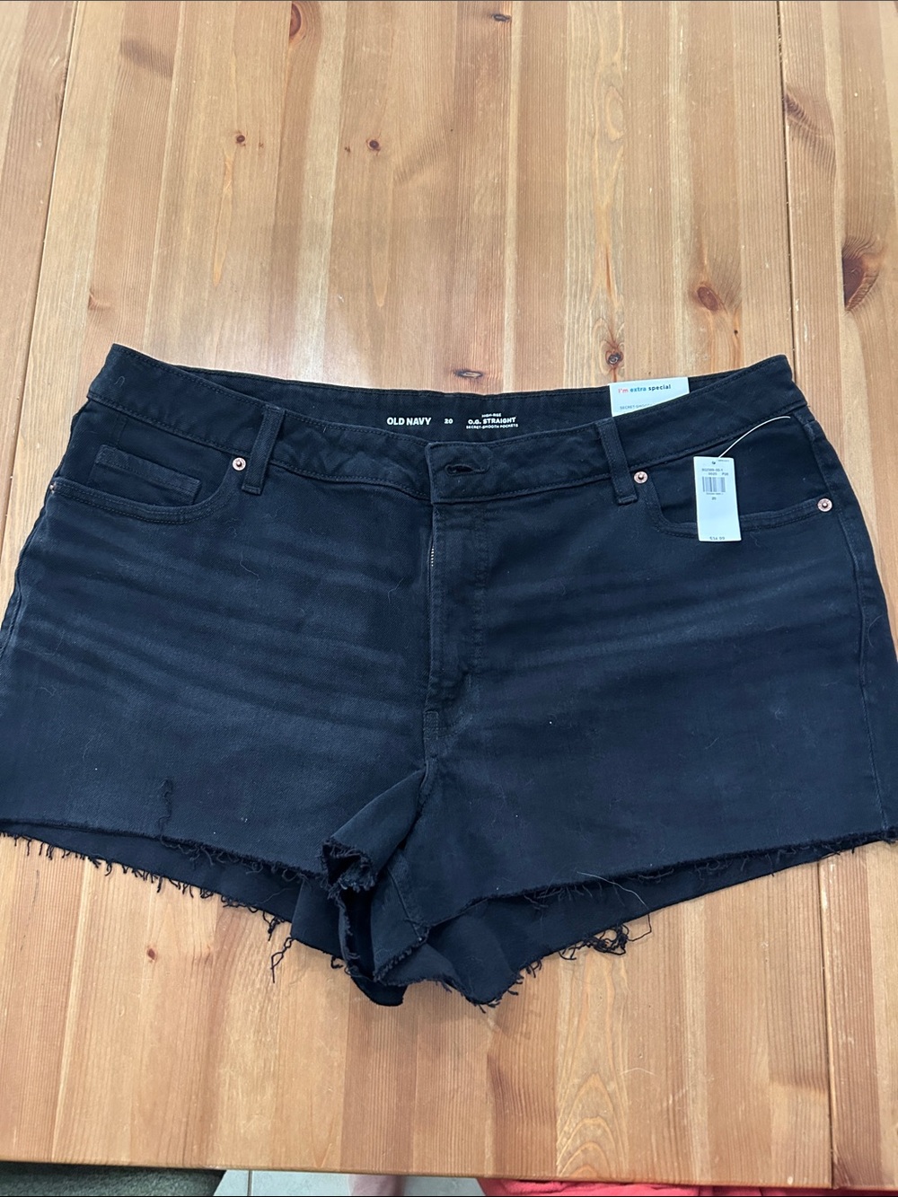 Old Navy Black Denim Cutoff High-Rise Shorts